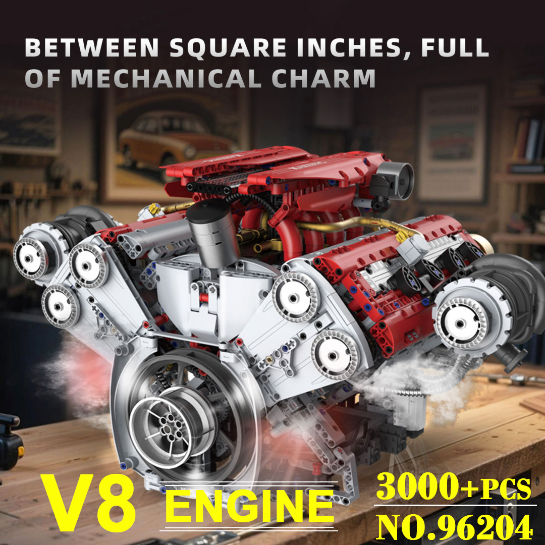 Motore V8 motorizzato 3201 pez - Model Kit V8 Engine recensione e prezzo