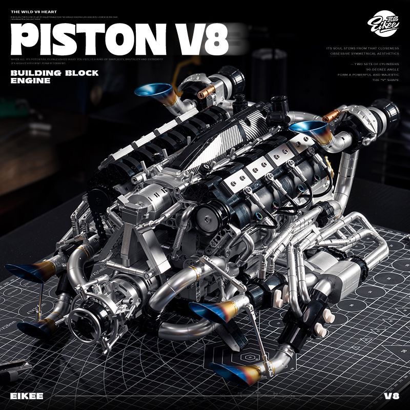 MOC Supercar V8 Kit di blocchi - Model Kit V8 Engine recensione e prezzo