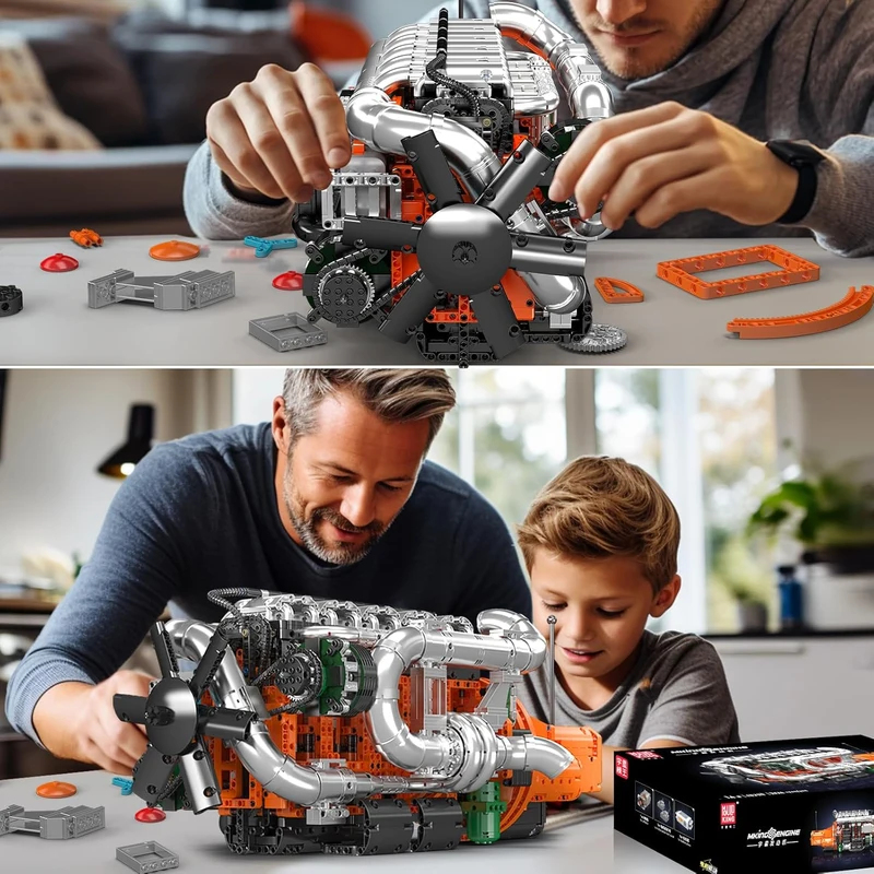 Mould King 10200 Kit Modello M - Model Kit V8 Engine recensione e prezzo