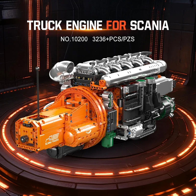 Mould King 10200 Kit Modello M - Model Kit V8 Engine recensione e prezzo